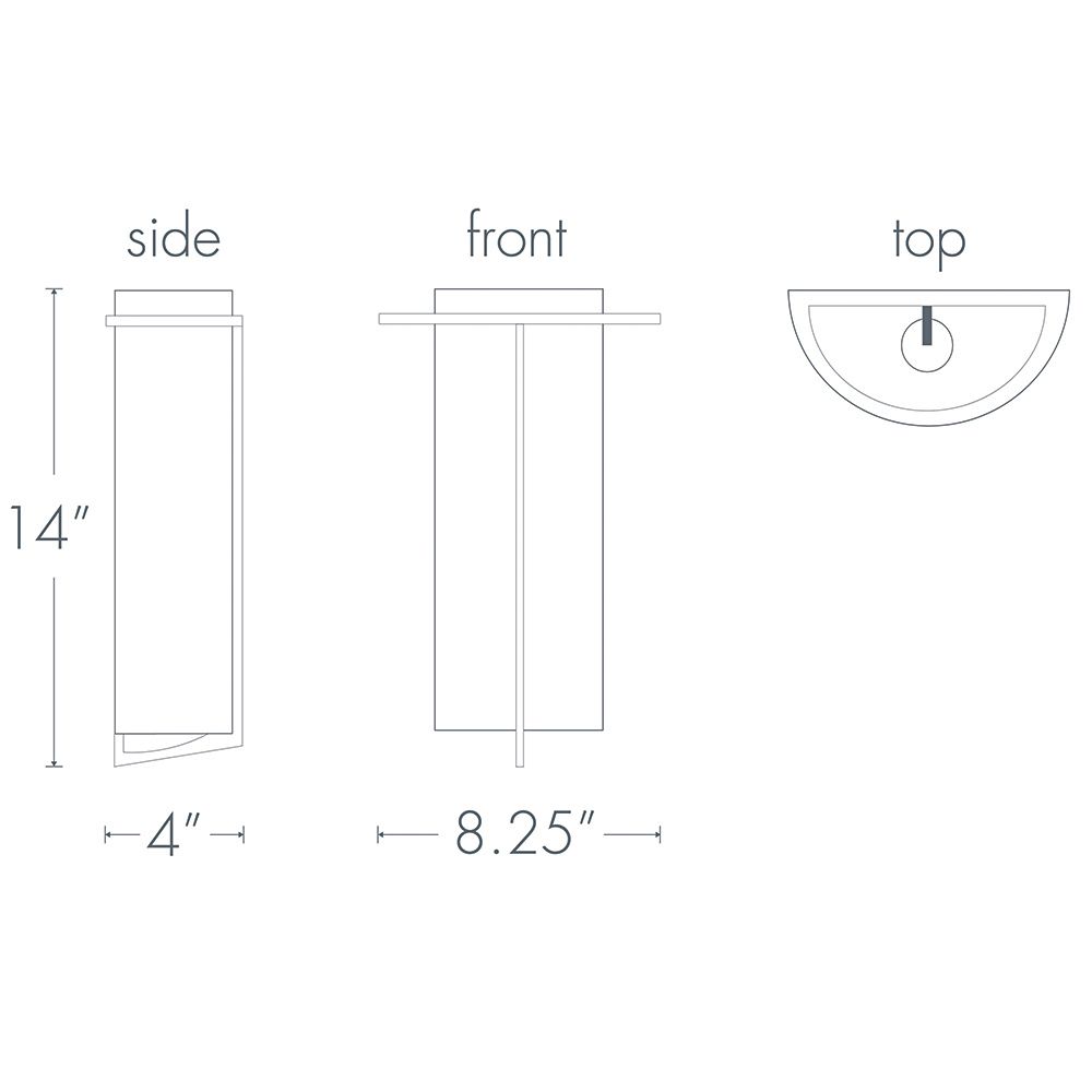 Image 3 Synergy 14" High Smoked Silver|White Swirl ADA Sconce Triac LED more views