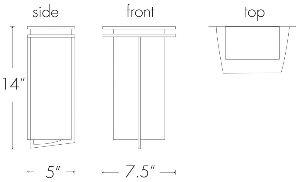 Image 3 Synergy 14" High Smokey Brass|White Swirl Exterior Sconce LED more views