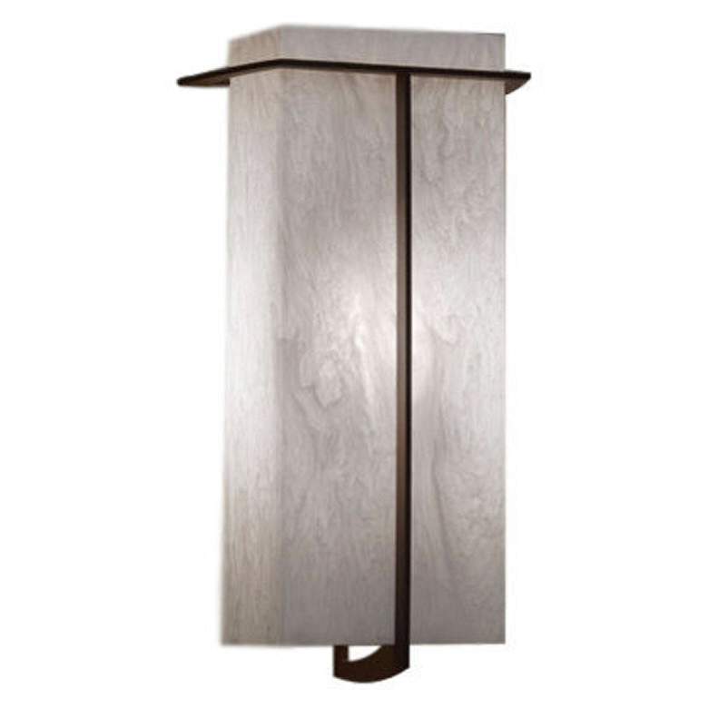 Image 1 Synergy 14 inch Medieval Bronze and White Swirl ADA Sconce