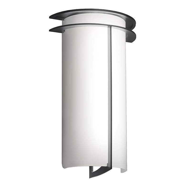 Image 1 Synergy 14 inchH Dark Iron and Opal Acrylic Exterior Sconce LED