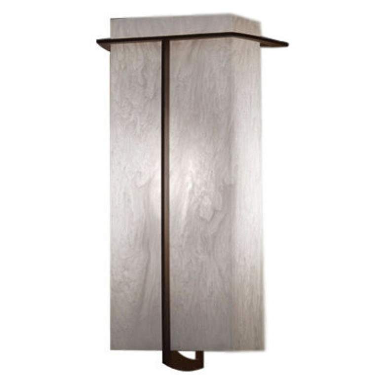 Image 1 Synergy 14"H Medieval Bronze and White Swirl ADA Sconce LED