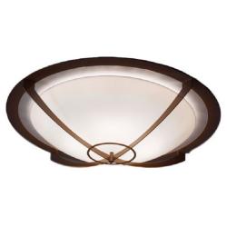 Synergy 18&quot; Bronze and Opal Acrylic Flush Ceiling Mount LED