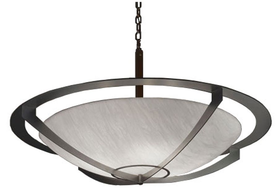 Synergy 18" Wide Dark Iron|White Swirl Pendant Triac LED