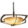 Synergy 18"W Bronze Age and Tea Stained Pendant 0-10V LED