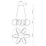 4_Synergy 23 3/4" Wide Antique Brass LED Chandelier more views