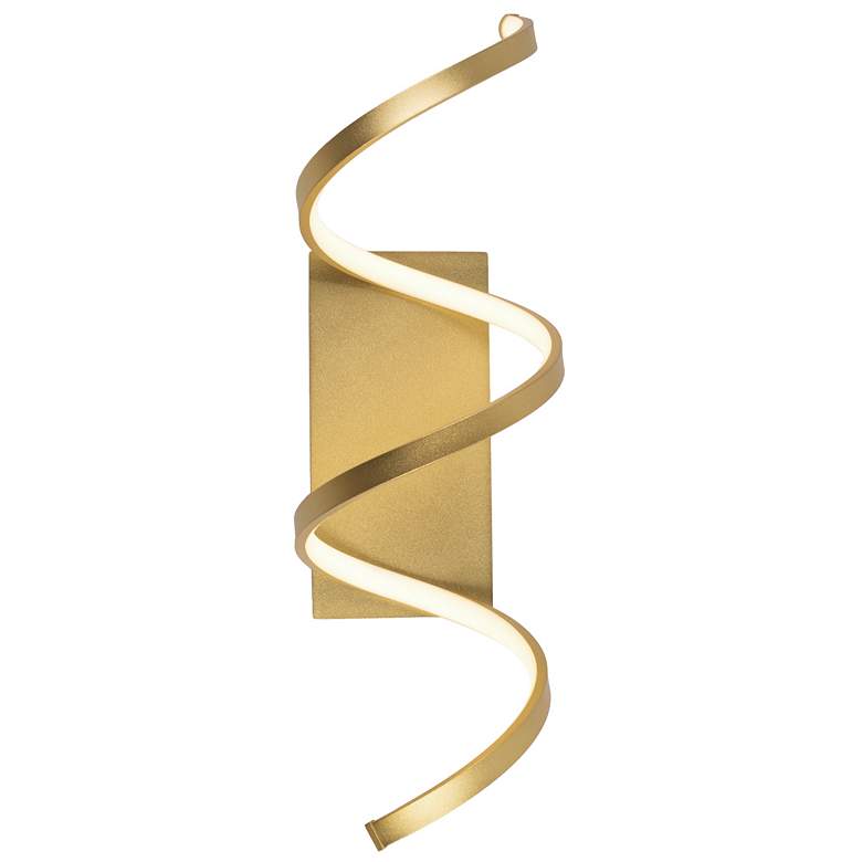 Image 1 Synergy 7" high Antique Brass LED Wall Sconce