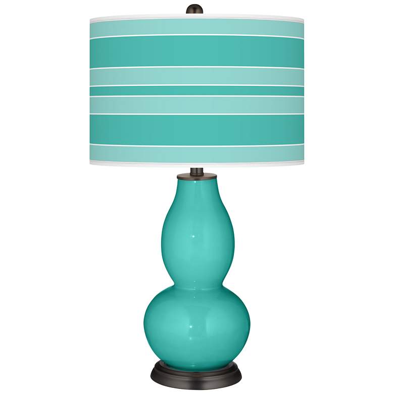 Image 1 Synergy Bold Stripe Double Gourd Table Lamp
