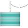 Synergy Bold Stripe Giclee Glow Plug-In Swag Pendant