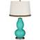 Synergy Double Gourd Table Lamp with Wave Braid Trim