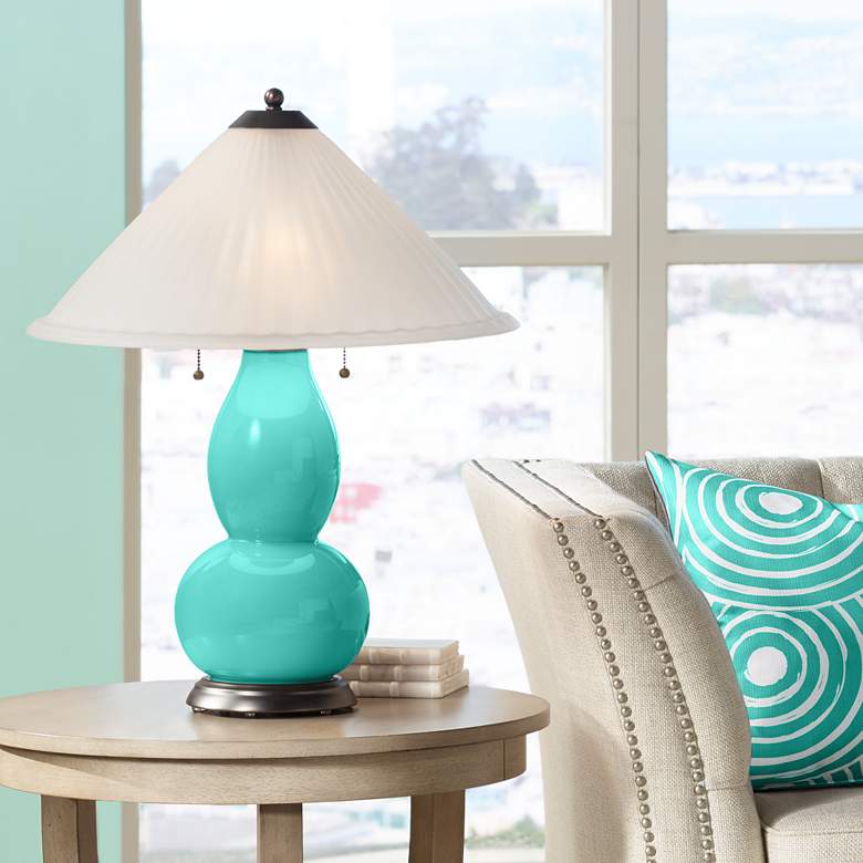 Image 1 Synergy Fulton Table Lamp with Fluted Glass Shade