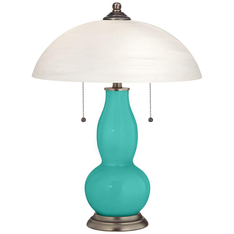 Synergy Gourd-Shaped Table Lamp with Alabaster Shade