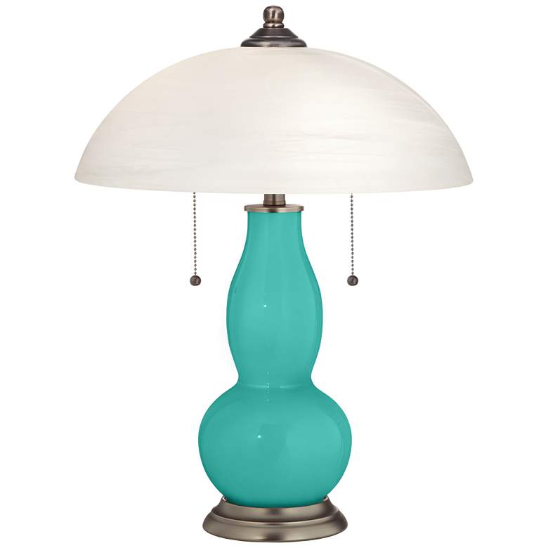 Image 1 Synergy Gourd-Shaped Table Lamp with Alabaster Shade