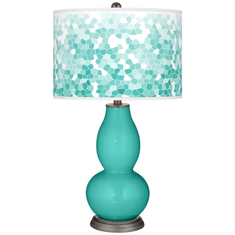 Image 1 Synergy Mosaic Giclee Double Gourd Table Lamp