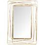 Synergy Polished Gold 31" x 47" Rectangular Wall Mirror