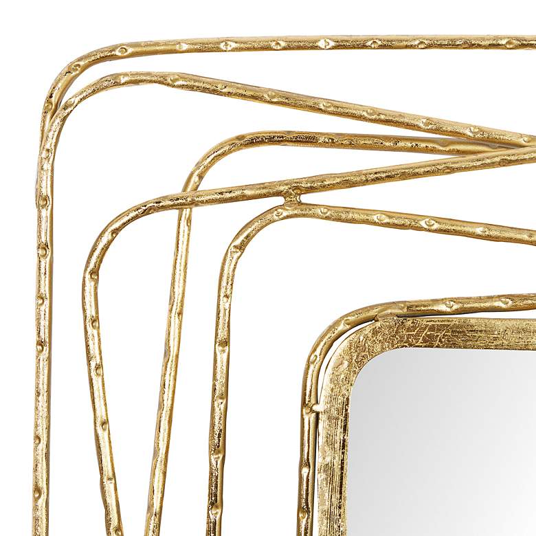 Image 3 Synergy Polished Gold 31 inch x 47 inch Rectangular Wall Mirror more views