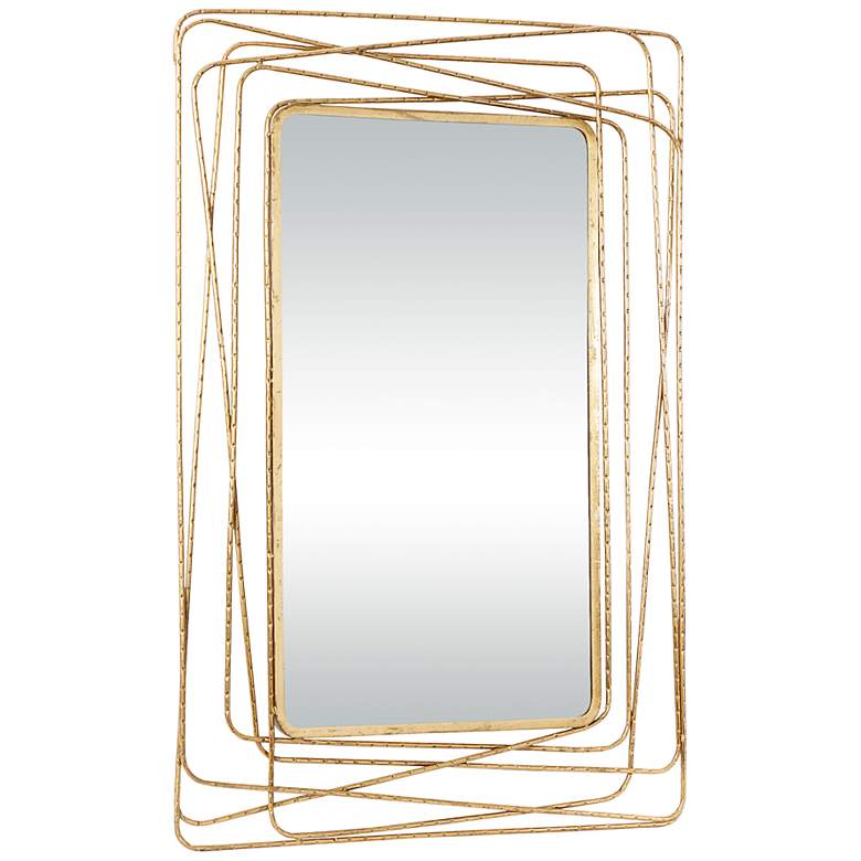 Image 5 Synergy Polished Gold 31 inch x 47 inch Rectangular Wall Mirror more views