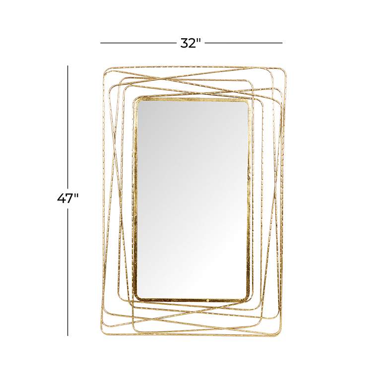 Image 6 Synergy Polished Gold 31 inch x 47 inch Rectangular Wall Mirror more views