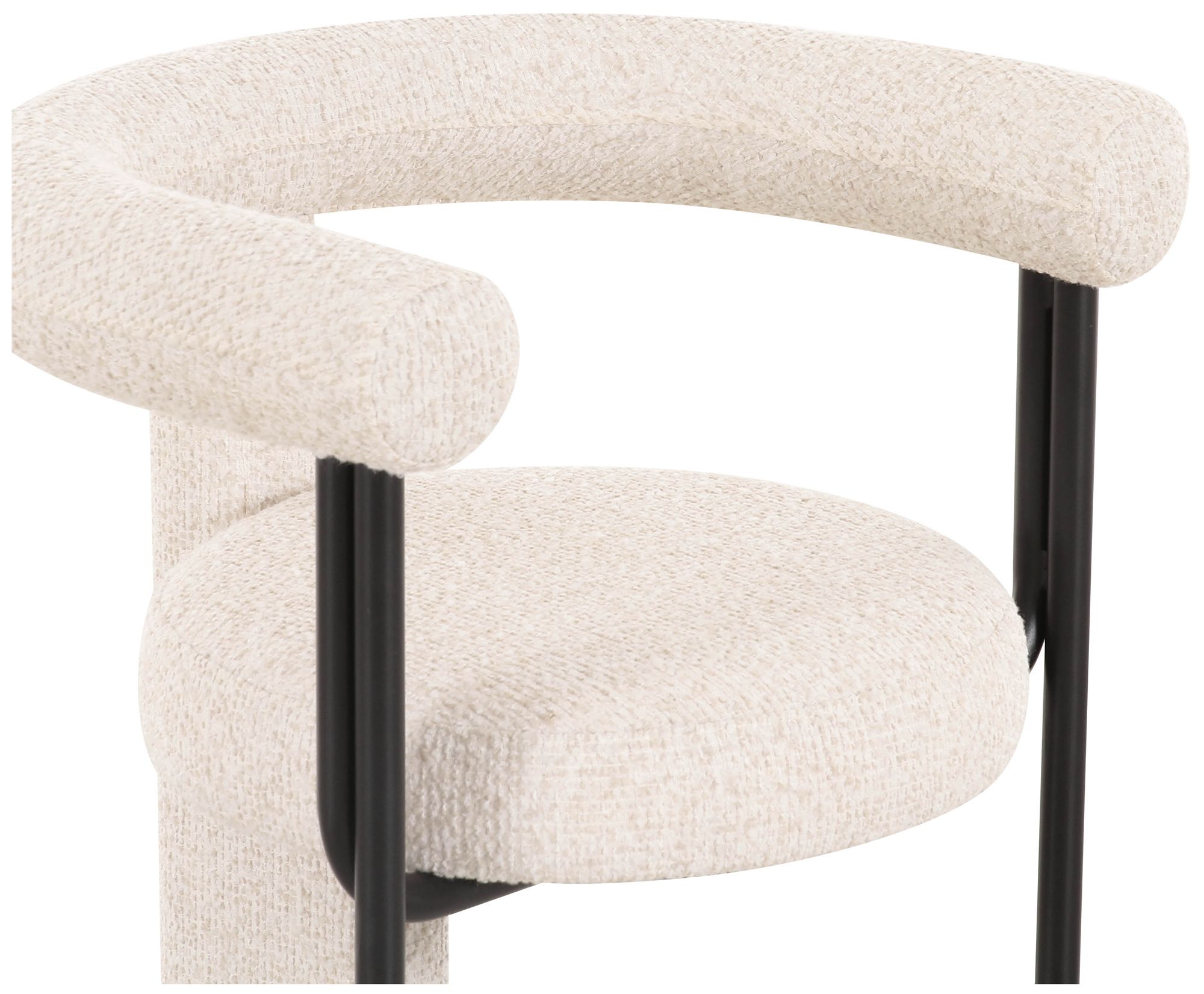 Image 4 Synn Cream Performance Boucle Dining Chair more views