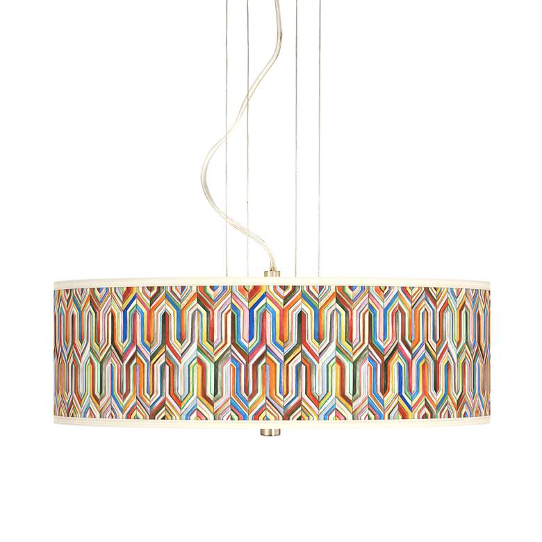 Image 1 Synthesis 20 inch Wide 3-Light Pendant Chandelier