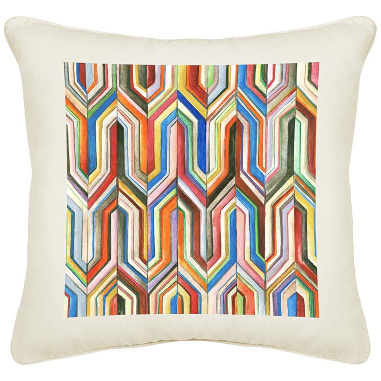 Image 1 Synthesis Cream Canvas 18 inch Square Pillow
