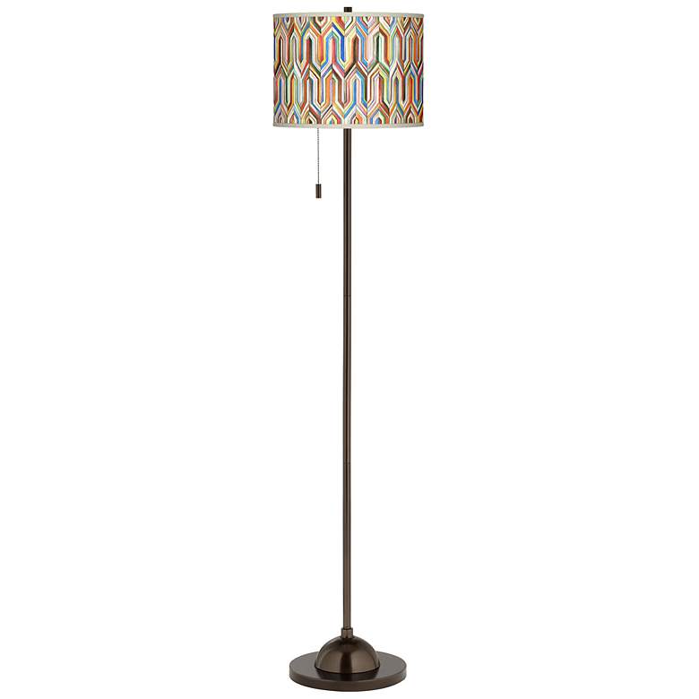 Image 1 Synthesis Giclee Glow Bronze Club Floor Lamp
