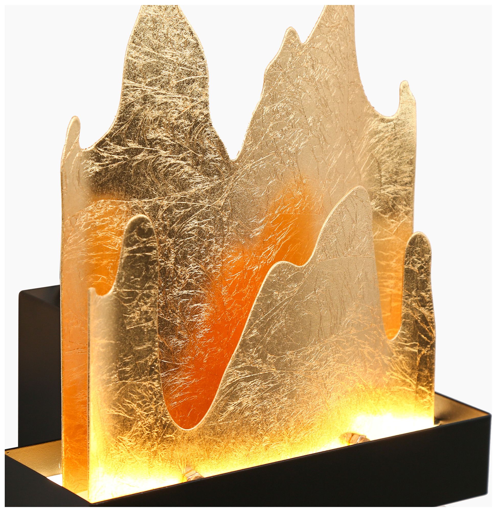 Image 4 Synthienniser 13 1/2"H Black and Gold ADA LED Wall Sconce - Made to Order more views
