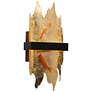 1_Synthienniser 13 1/2"H Black and Gold ADA LED Wall Sconce