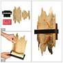 7_Synthienniser 13 1/2"H Black and Gold ADA LED Wall Sconce more views
