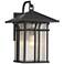 Syon 16 1/2" High Bronze and Seeded Glass Outdoor Mission Wall Light
