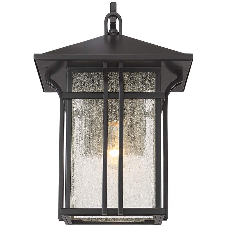 Syon 16 1/2 inch High Bronze and Seeded Glass Outdoor Mission Wall Light more views