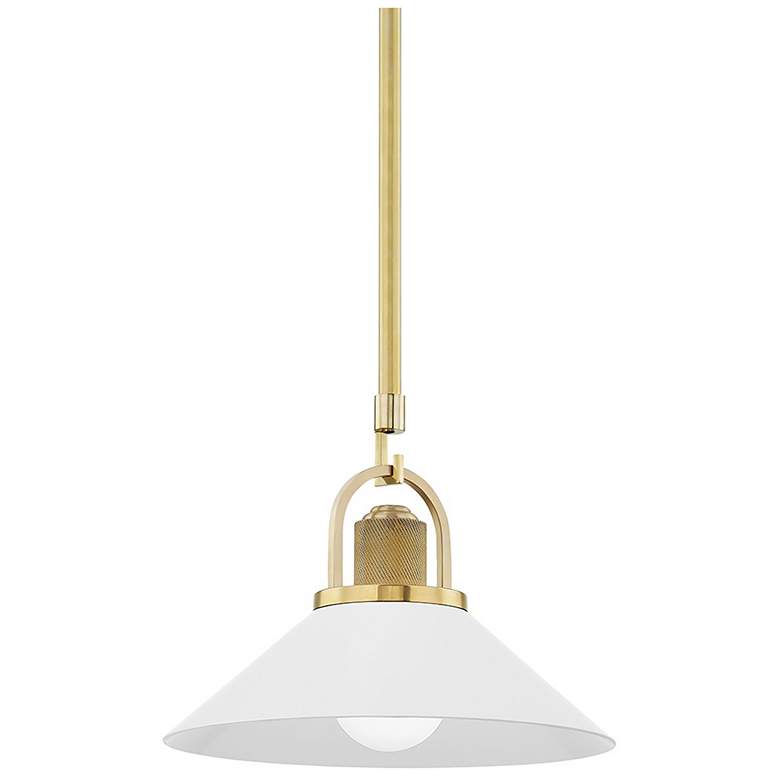 Image 1 Syosset 1 Light Sm Pendant Ag Brass Wht