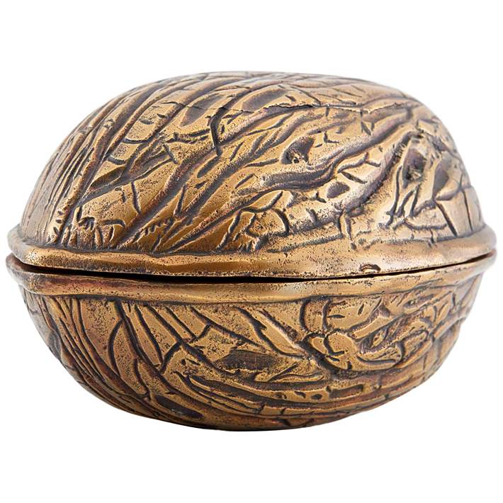 Antique Brass Keepsake Box - Magnolia