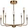 Syring 27" Wide Gold 8-Light LED Chandelier