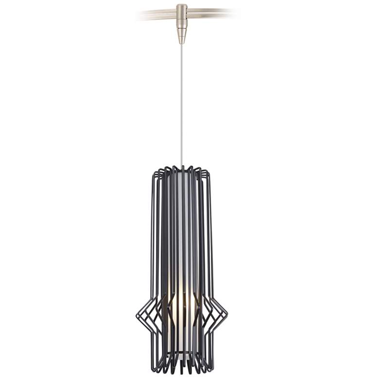 Image 1 Syrma 5" Wide Matt Black LED Monorail Mini Pendant Light