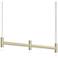 Systema Staccato 3-Light Linear Pendant w/20' Cord Painted Brass