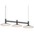 Systema Staccato 3-Light Linear Pendant with Shallow Cone - Satin Black