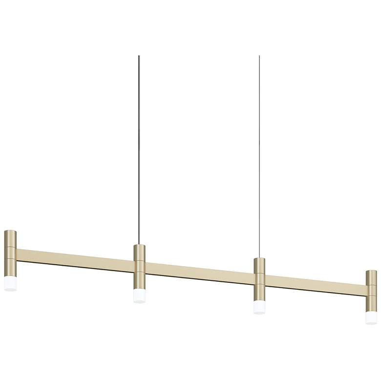 Image 1 Systema Staccato 4-Light Linear Pendant w/20' Cord Painted Brass