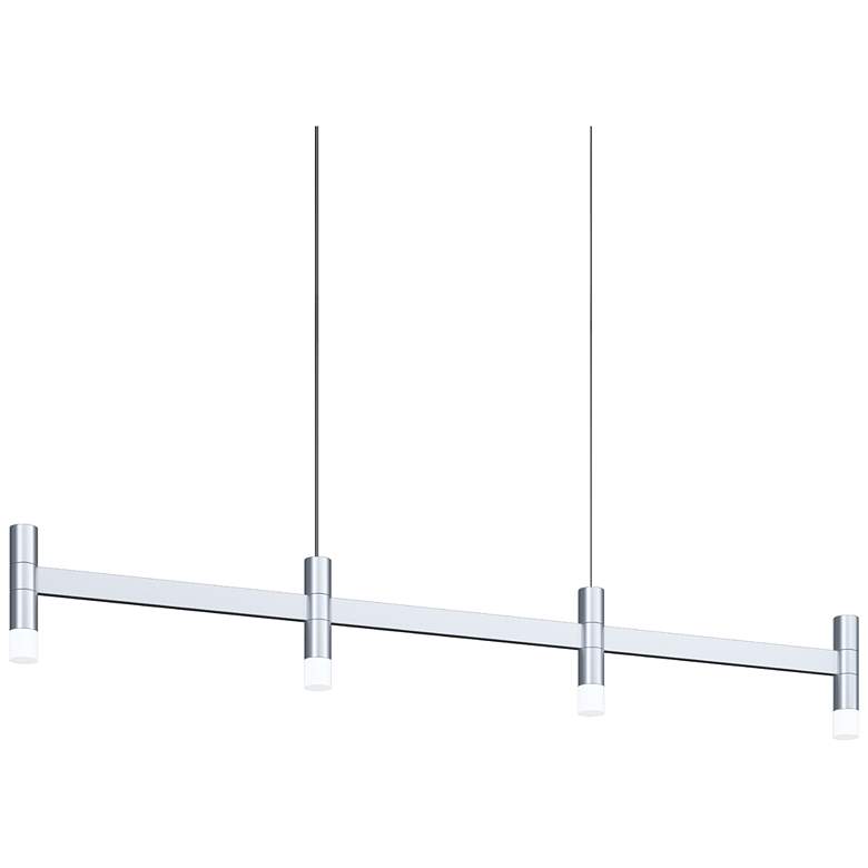 Image 1 Systema Staccato 4-Light Linear Pendant w/20' Cord - Satin Aluminum