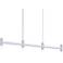 Systema Staccato 4-Light Linear Pendant w/20' Cord - Satin Aluminum