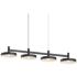Systema Staccato 4-Light Linear Pendant with Pan Shades - Satin Black