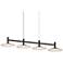 Systema Staccato 4-Light Linear Pendant with Shallow Cone - Satin Black