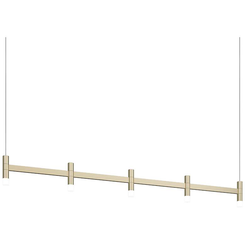 Image 1 Systema Staccato 5-Light Linear Pendant w/20' Cord Painted Brass