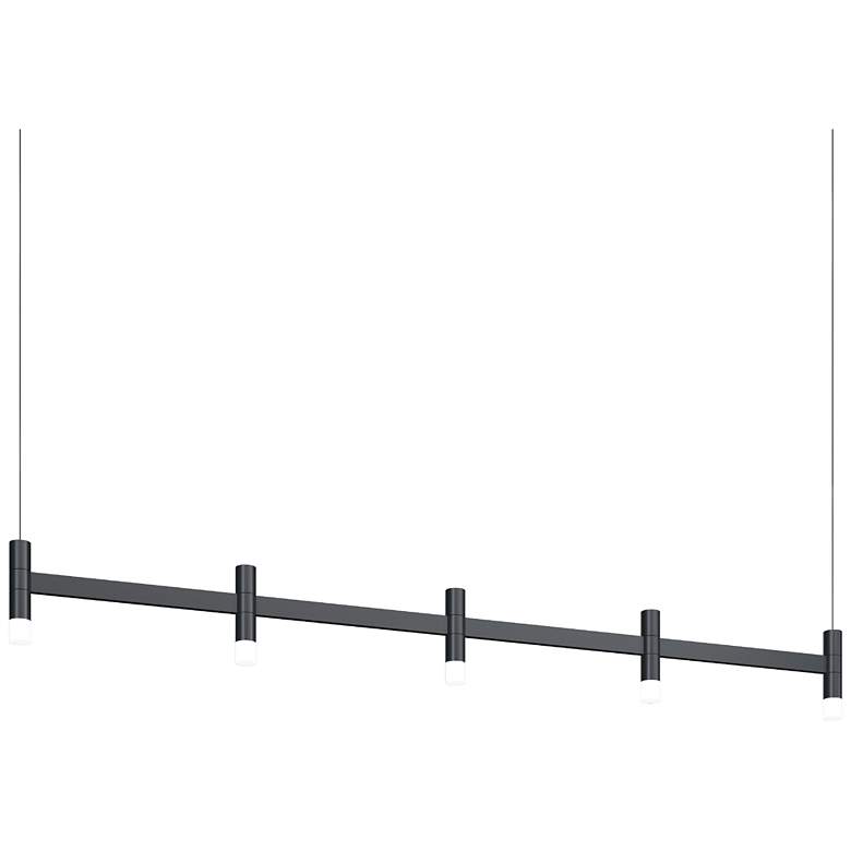 Image 1 Systema Staccato 5-Light Linear Pendant w/20' Cord - Satin Black
