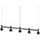 Systema Staccato 5-Light Linear Pendant with Drum Shades - Satin Black
