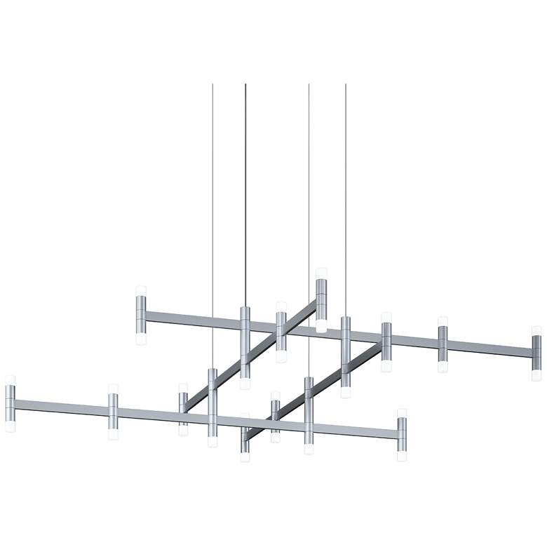 Image 1 Systema Staccato Hash 5x5 Pendant w/20' Cord - Satin Aluminum