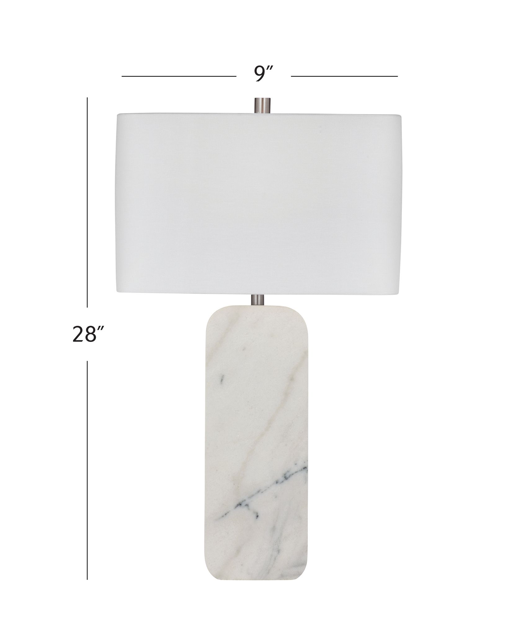 Systin White Marble Table Lamp