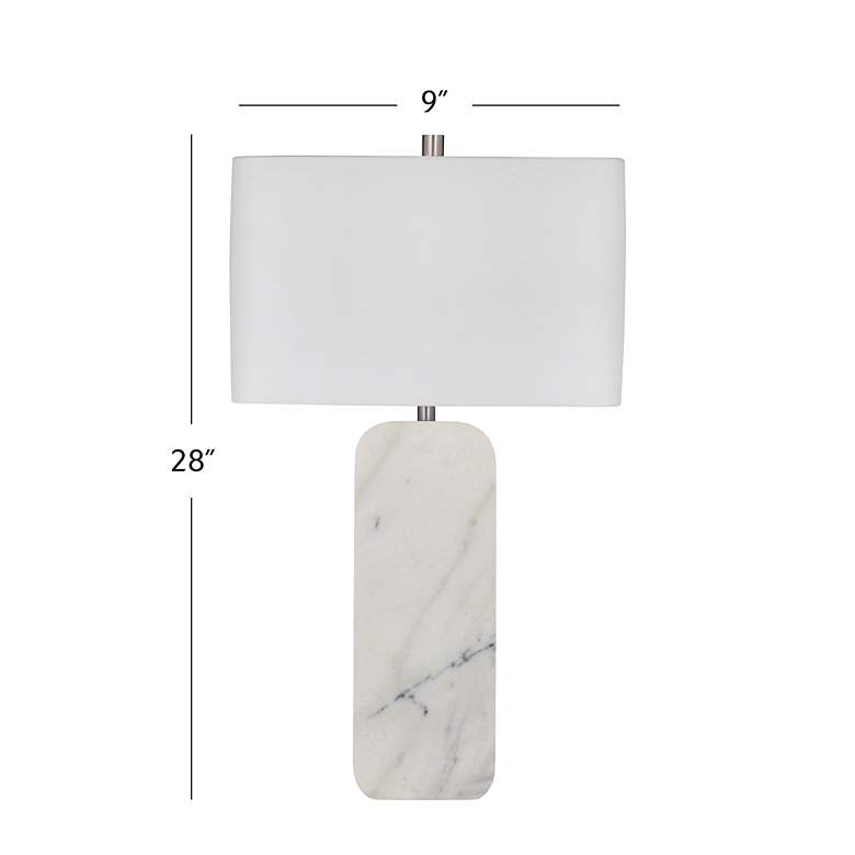 Image 5 Systin White Marble Table Lamp more views