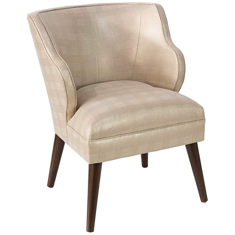 Image 1 T-bird Polished Gold Fabric Armchair