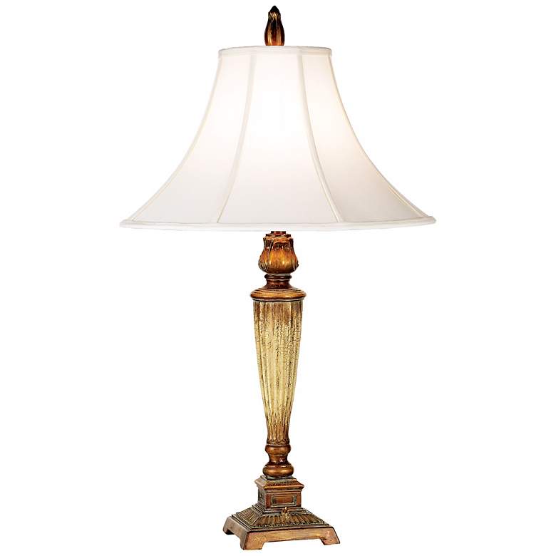 Image 1 T4626 - Gold Crackle Accent Table Lamp