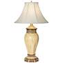 T4653 - Travertine and Bronze Table Lamp